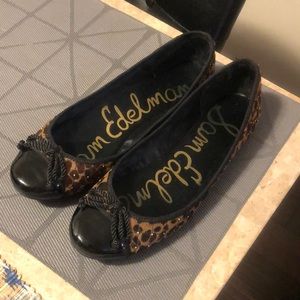 Sam Edelman Leopard Print Flats with Black Toe